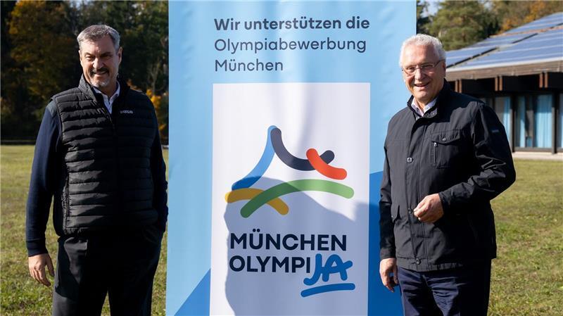 Sport-Hype oder Geld-Sorgen? München stimmt über Olympia ab Die Politik, etwa Ministerpräsident Markus Söder (links) und Innenminister Joachim Herrmann (rechts), sind für Olympia. (Archivfoto)