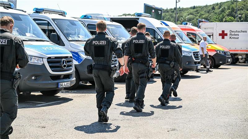 Die Polizei ist im Einsatz.