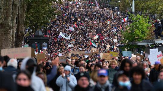 Die Proteste in Paris begannen friedlich.