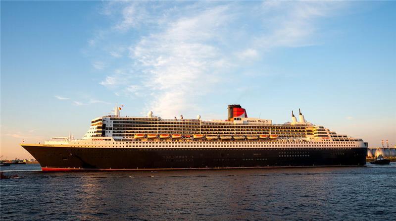 Die „Queen Mary 2“ bei einem früheren Besuch in Hamburg.