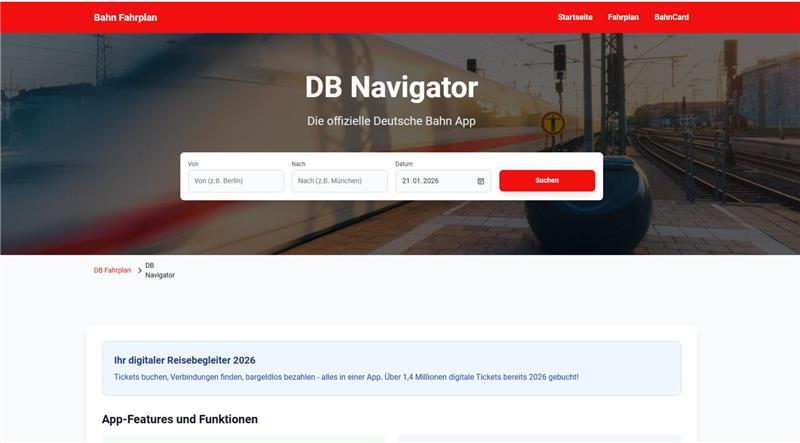 Die S-Bahn Hamburg verweist auch auf die App der Deutschen Bahn, DB Navigator, zur Fahrplanauskunft.