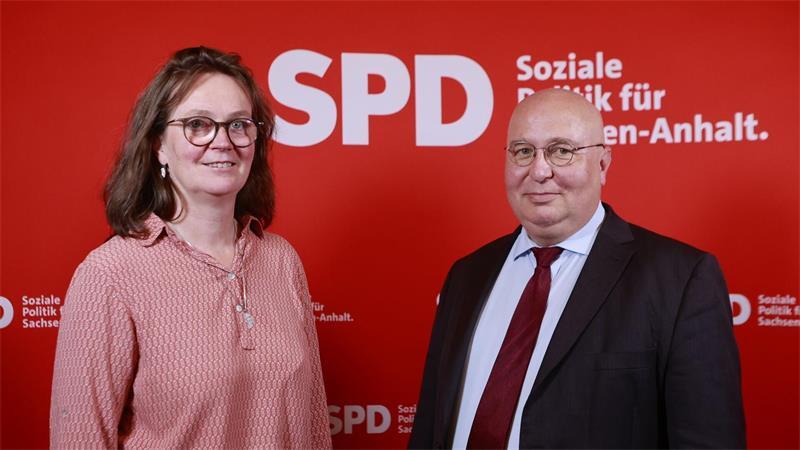 Die SPD-Landeschefs Juliane Kleemann und Andreas Schmidt laden zu Gesprächen ein. (Archivbild)