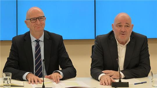 Die SPD von Ministerpräsident Dietmar Woidke und das BSW von Landeschef Robert Crumbach sind sich einig über einen Koalitionsvertrag (Archivbild).