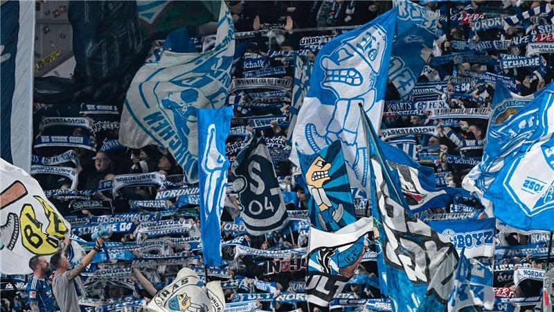 Die Schalker Fans unterstützten ihre Mannschaft auch in Darmstadt wieder lautstark.