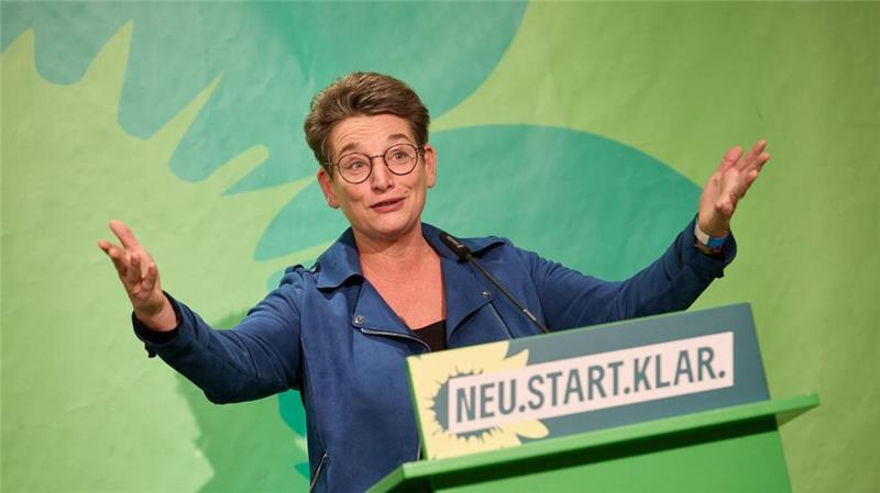 Die Schleswig-Holsteinische Grünen-Landeschefin Erdmann würdigt Habecks Leistung. (Archivbild)