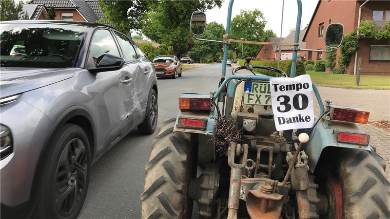 Slalom fahren wegen Rasern: So protestieren Oldendorfer gegen Temposünder Die Schützenstraße wird gerne als Querverbindung vom Landkreis Cuxhaven zum Landkreis Rotenburg genutzt.