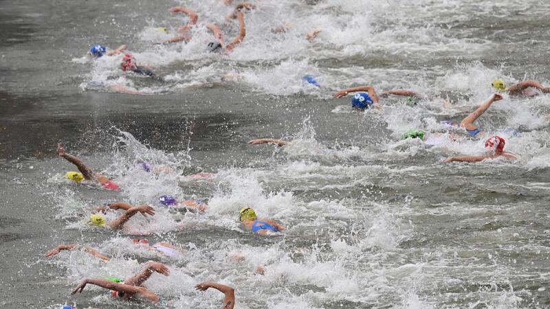 Die Schwimmstrecke in der Seine hatte vorab für Diskussionen wegen der schlechten Wasserqualität gesorgt.
