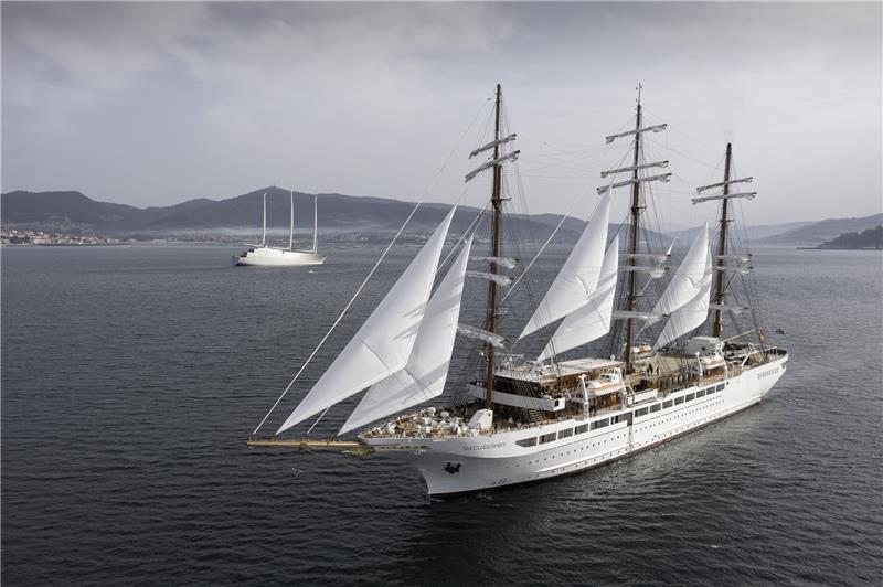Die „Sea Cloud Spirit“. Foto: Chou Pesqueira/Sea Cloud Cruises/dpa