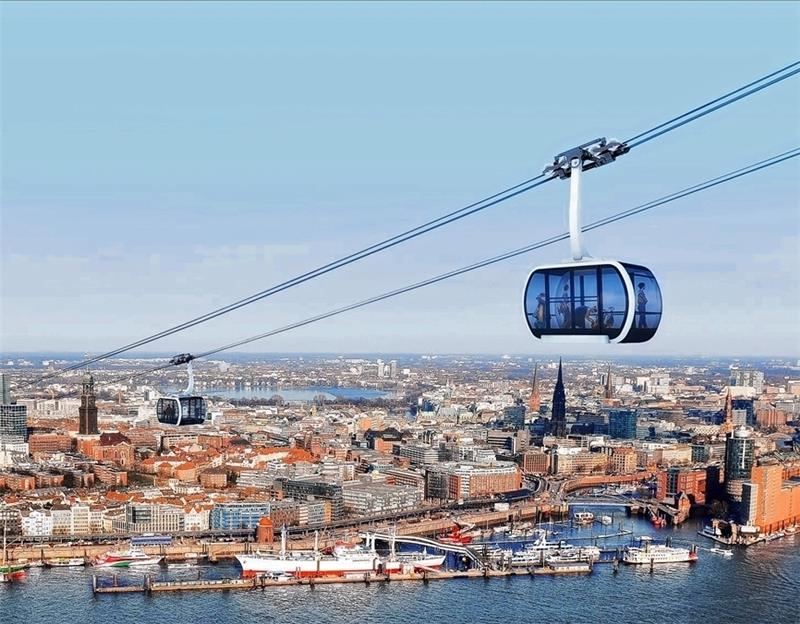 Die Seilbahn über die Elbe von Doppelmayr (Foto fl5).