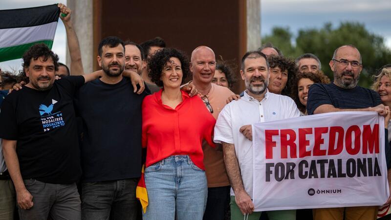 Die Separatisten fordern „Freiheit für Katalonien“