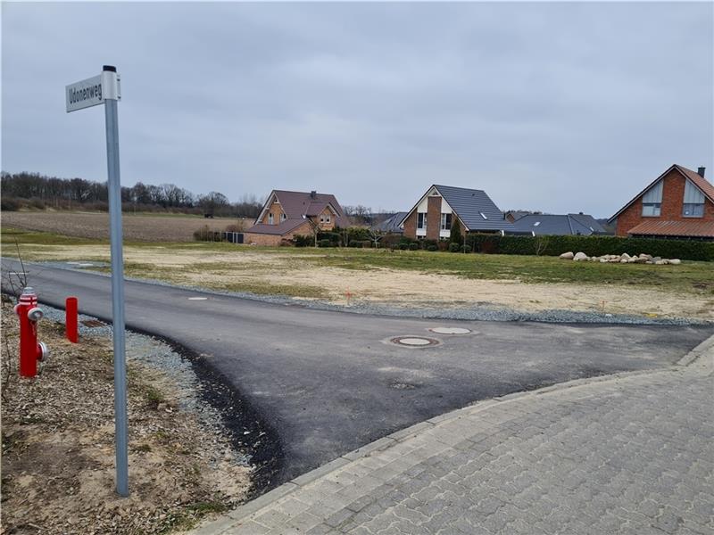 Die Siedlung wird am Udonenweg fortgeführt. Die Grundstücke für 160 Euro pro Quadratmeter waren schnell verkauft. Foto: Beneke