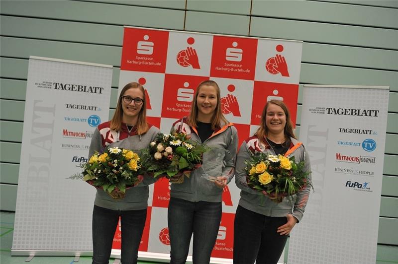 Die Siegerinnen: Meret Ossenkopp, Katharina Filter und Lisa Antl (von links). Foto: Scholz