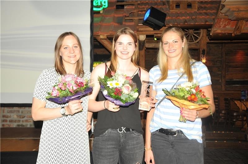 Die Siegerinnen der Abstimmung (von links): Lisa Prior, Lea Rühter und Jessica Oldenburg. Foto: Scholz
