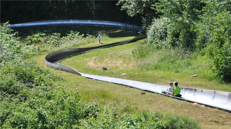 Die Sommerrodelbahn im Spielpark Wingst.