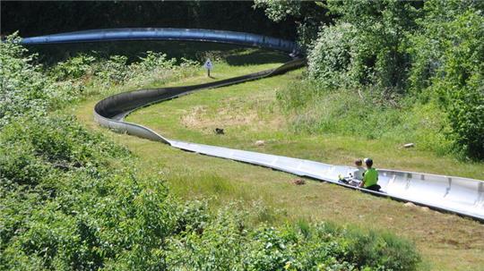 Die Sommerrodelbahn ist eine Attraktion. Dieses Jahr hat sie neue Schlitten und eine Geschwindigkeitsmessanlage.