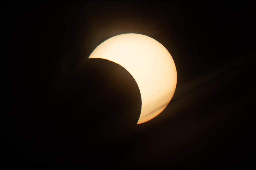 Die Sonnenfinsternis am 12. August 2026, aufgenommen von Johannes Lüth in der Ga...