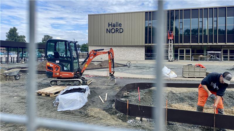 Die Sporthalle Nord kurz vor der Eröffnung.