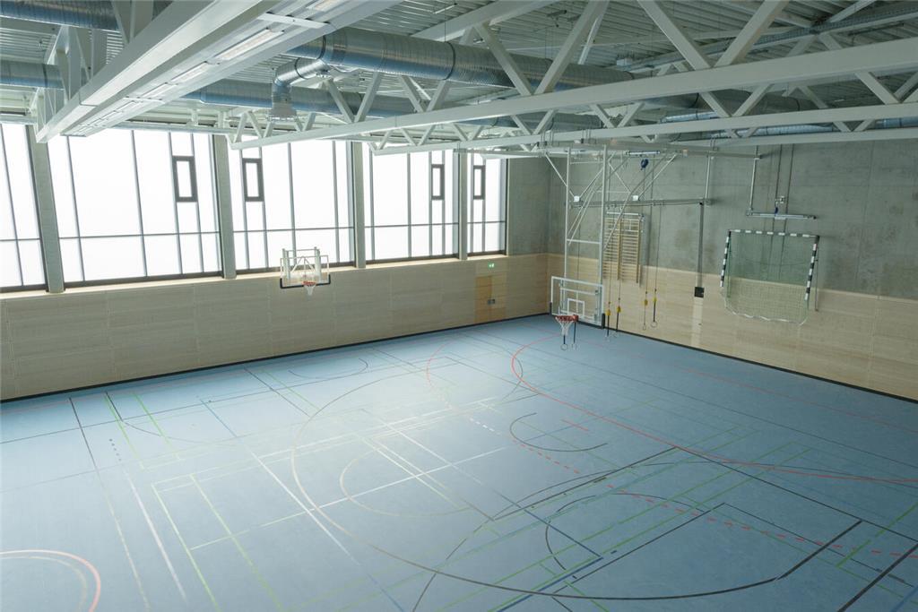 Die Sporthalle Nord kurz vor der Eröffnung.