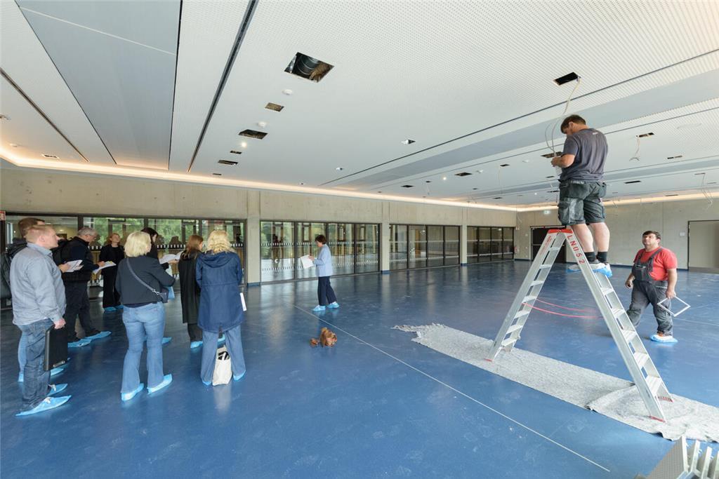 Die Sporthalle Nord kurz vor der Eröffnung.