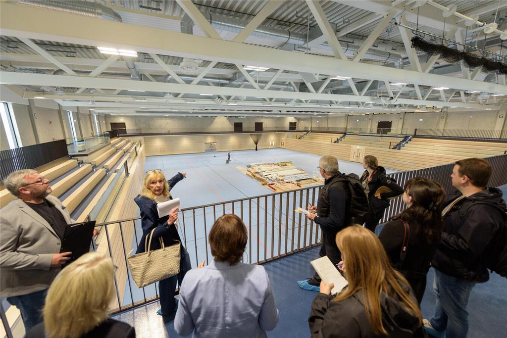 Die Sporthalle Nord kurz vor der Eröffnung.