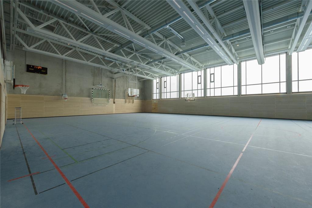 Die Sporthalle Nord kurz vor der Eröffnung.