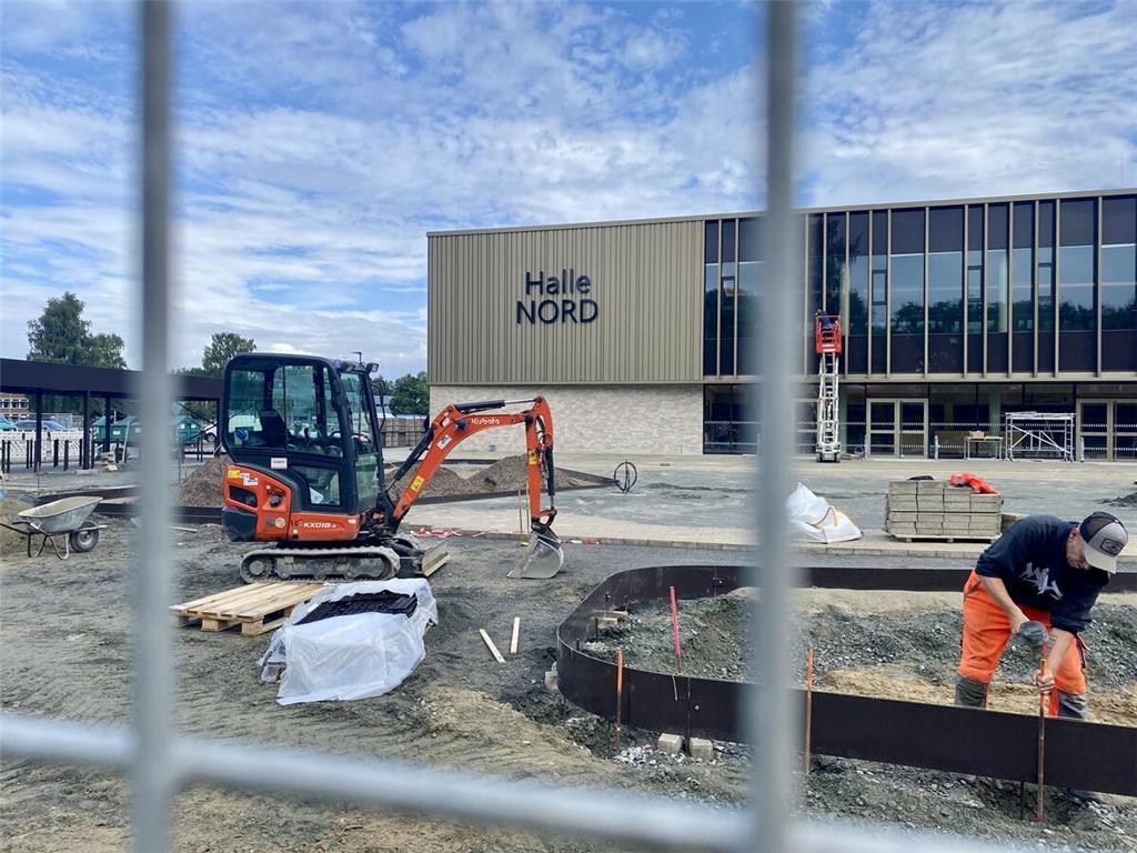 Die Sporthalle Nord kurz vor der Eröffnung.