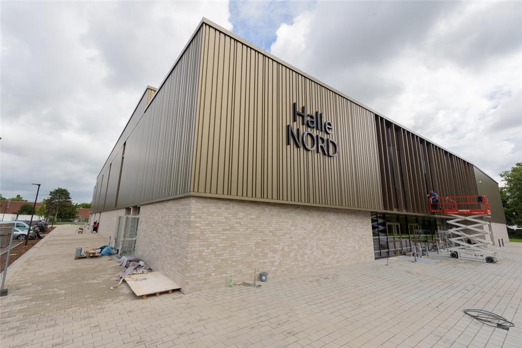 Die Sporthalle Nord kurz vor der Eröffnung.