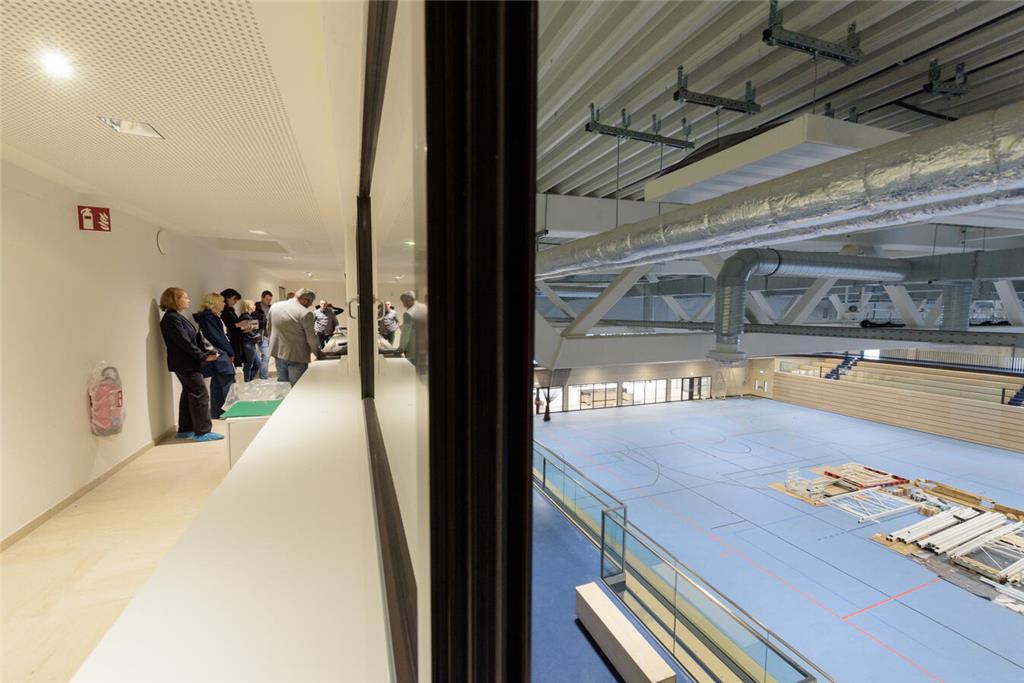 Die Sporthalle Nord kurz vor der Eröffnung.