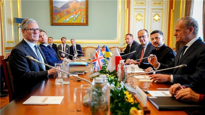 Die Staats- und Regierungschefs demonstrierten in Kiew Geschlossenheit.