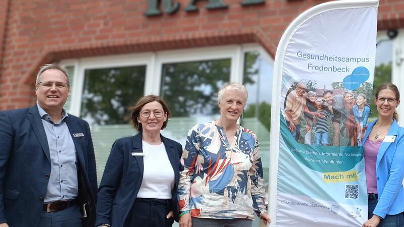 Die Steuerungsgruppe des Gesundheitscampus: Matthias Hartlef, Liane Knabbe, Christine Becker und Nadine Sahr.