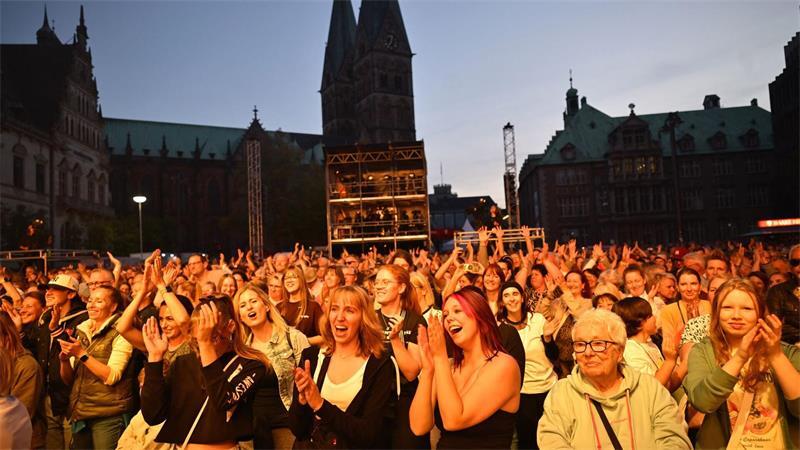 Kleines Bundesland mit großem Fest Die Stimmung in Bremen war fröhlich.