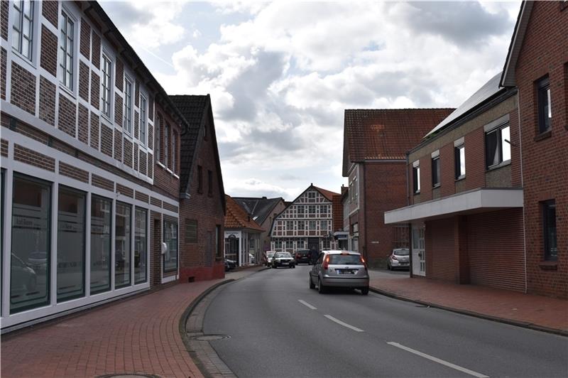 Die Straße „Am Fleet“. Foto: Altländer Archiv