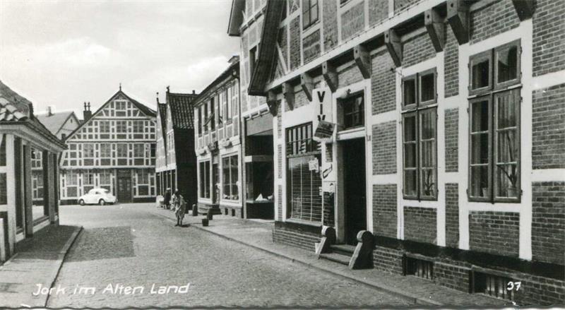 Die Straße Am Fleet in den Zeiten des Wirtschaftswunders der 1950er Jahre.