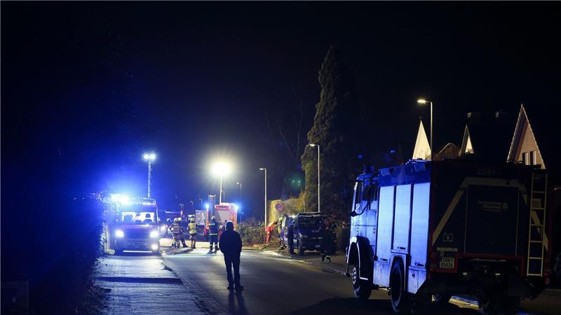 Die Straße, in der sich die Explosion ereignet hat, ist teils gesperrt.