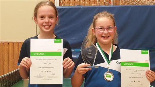 Die TTC-Talente Karina Gori (links) und Adelina Schmidke.