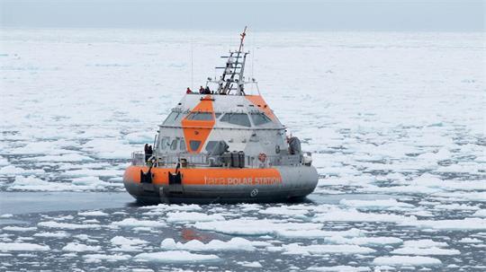 Die „Tara Polar Station“ hat eine ovale Form, um dem Eisdruck standzuhalten. (Handout)