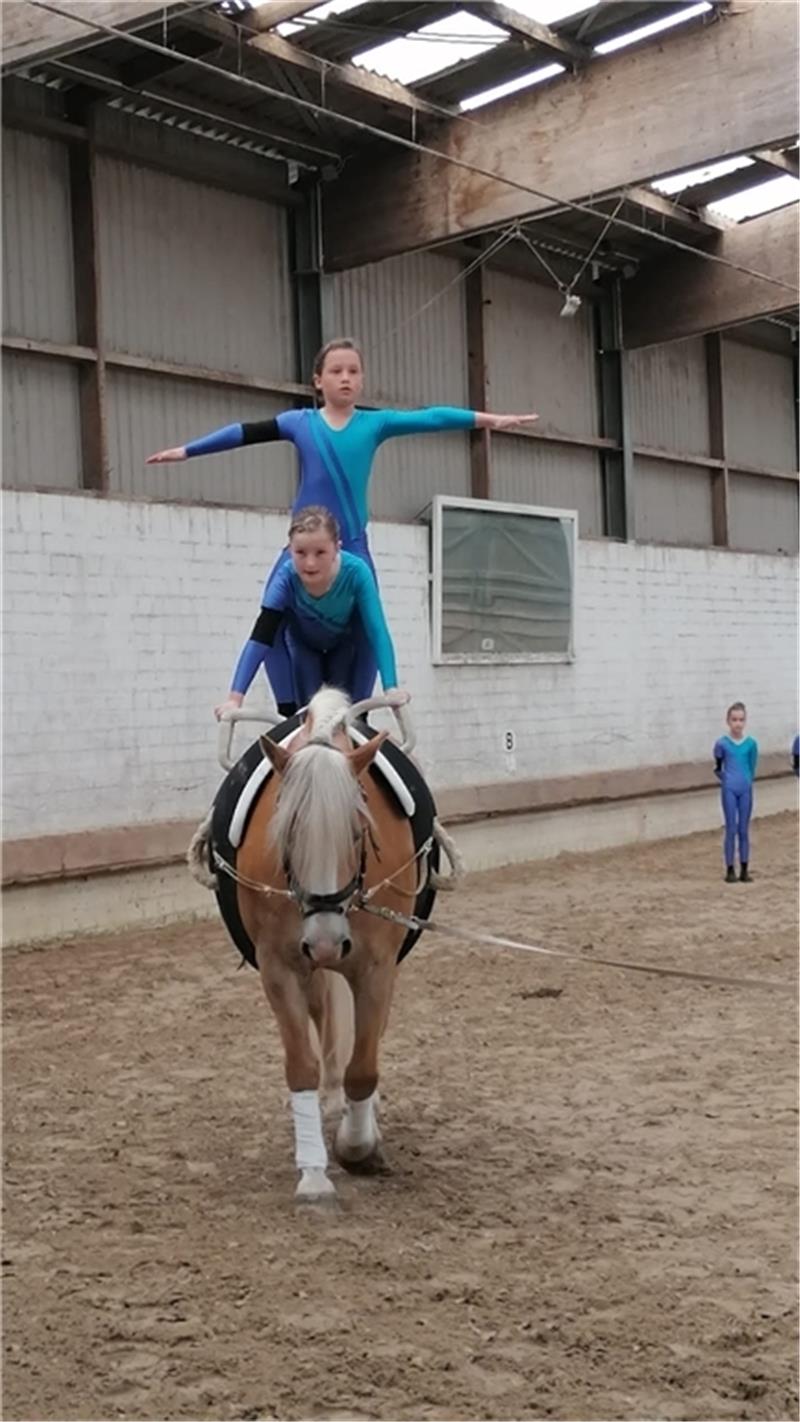 Die Teilnehmerinnen und Teilnehmer des RV Südkehdingen waren erfolgreich , hier Melina Hafner (unten) und Bella Terpstra auf Arktik.