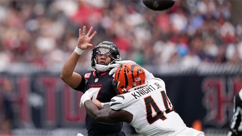 NFL: Mahomes und Kelce führen Chiefs zu zweitem Saisonsieg Die Texans-Offensive um C.J. Stroud kam gegen die Bengals nie ins Rollen.