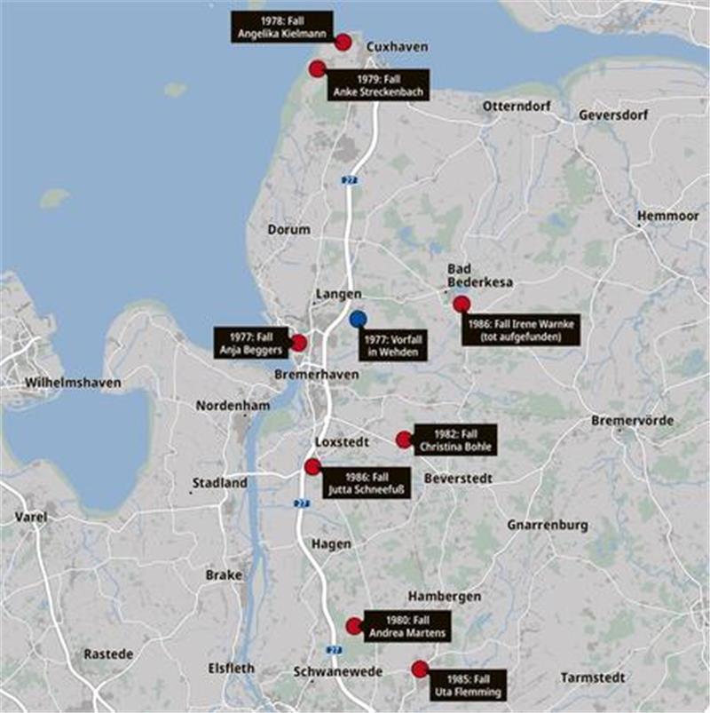 Die Todesspur entlang der A27.