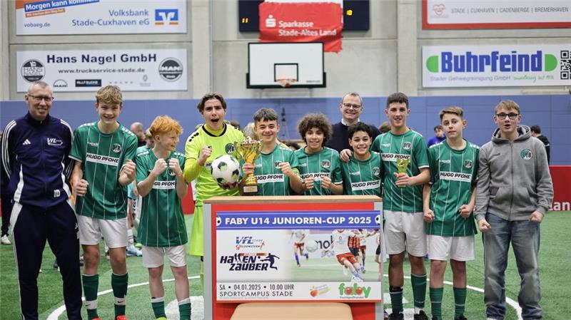 Die U14-Junioren des VfB Lübeck waren unter anderem den Stadern körperlich überlegen.
