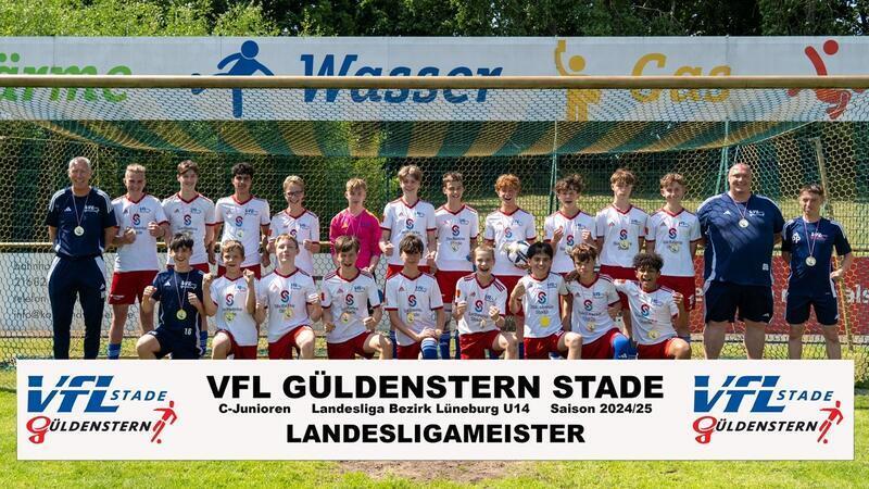 Dramatisches Pokalfinale: Stader U14 krönt Saison als Doublesieger Die U14 des VfL Stade und ihr Trainerteam