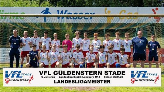 Die U14 des VfL Stade und ihr Trainerteam