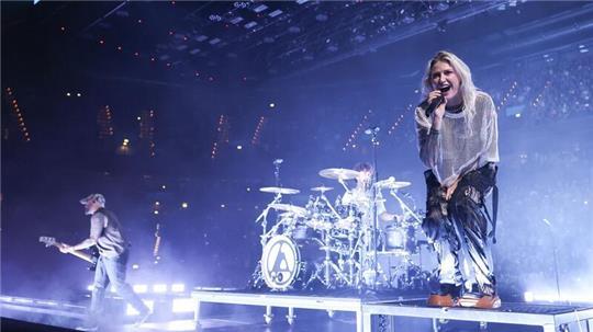 Die US-Rockband Linkin Park beim Deutschlandkonzert in Hamburg.