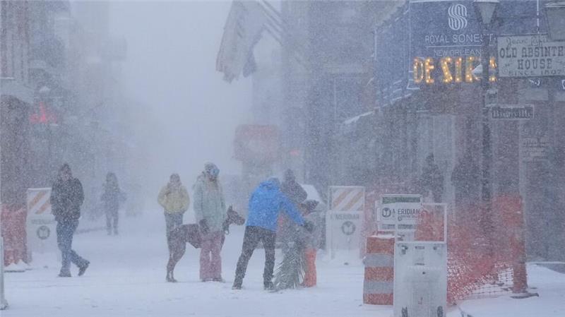 Die US-Südstaaten erleben seltenes Winterwetter.