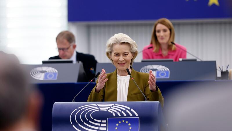 „Die Ukraine trägt für uns alle eine schwere Last auf ihren Schultern“: EU-Kommissionspräsidentin Ursula von der Leyen.