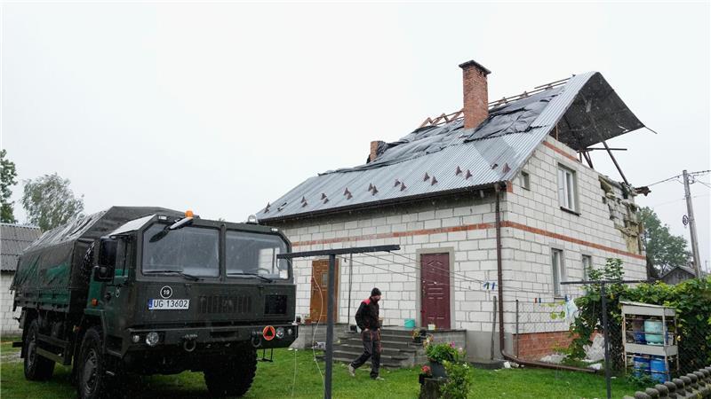 Schaden an Haus in Polen: Wahrscheinlich war es eine Rakete Die Untersuchungen dazu, was den Schaden ausgelöst hat, laufen noch. (Archivbild)