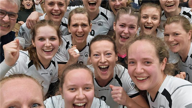 Die VSG Altes Land - hier nach dem Aufstieg - kann es auch in der Oberliga.