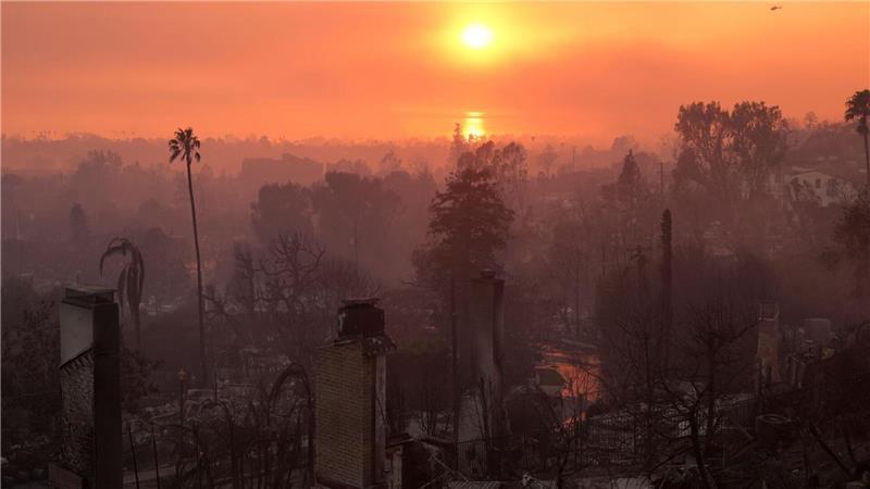 Die Verwüstung durch das Palisades-Feuer in Los Angeles. (Archivbild)