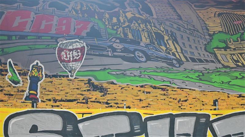 Die VfB-Fans zeigten vor dem Spiel eine beeindruckende Choreographie.
