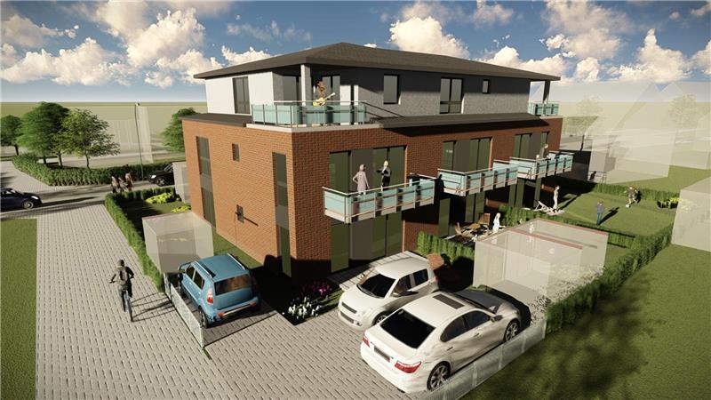 Stader Unternehmen traut sich: Zwölf neue Wohnungen in Buxtehude Die Visualisierung der Elbbau Stade zeigt, wie das Mehrfamilienhaus am Brillenburgsweg aussehen wird.